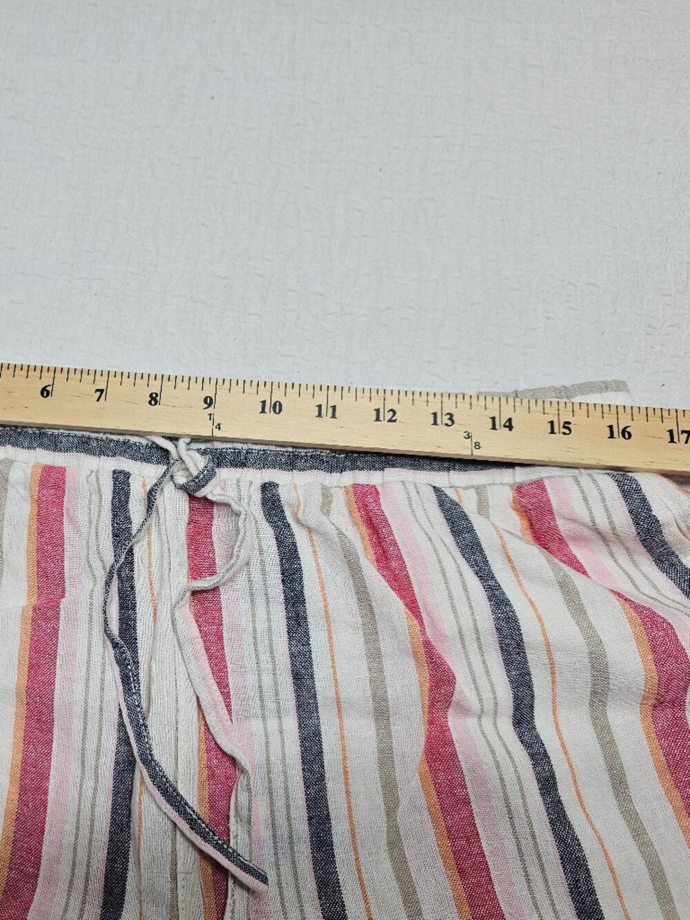 Rafaella Women's Drawcord Waistband Wide Leg Linen Blend Pant Size L - Picture 6 of 7